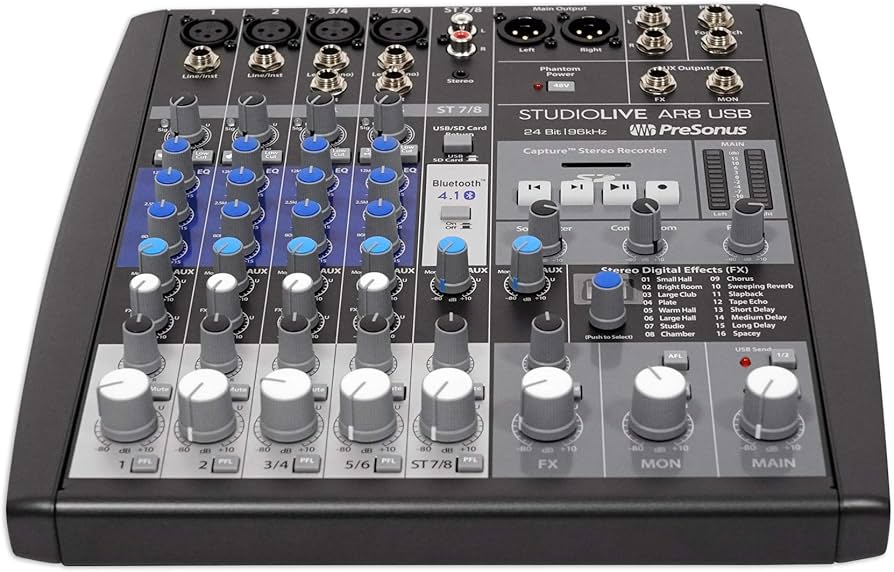 Amazon.com: PreSonus StudioLive AR8 USB 8-Channel hybrid