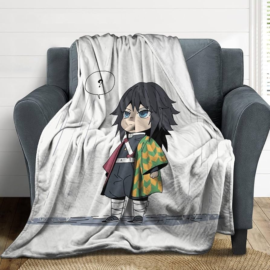 Amazon｜毛布 鬼滅の刃 水柱 冨岡 義勇 ブランケット ひざ掛け 掛け