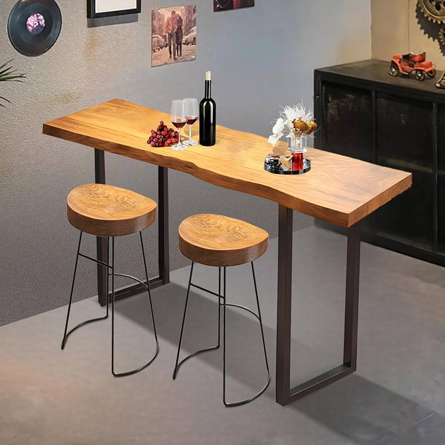 Amazon.com: robwibw Bar Height Pub Table, Rectangle Bar Bistro