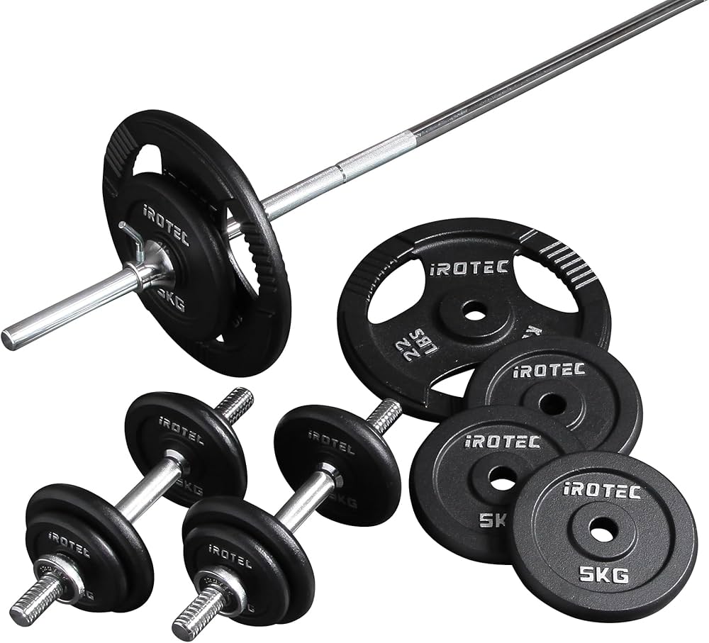 Amazon | IROTEC（アイロテック）アイアンバーベルダンベル70KGセット