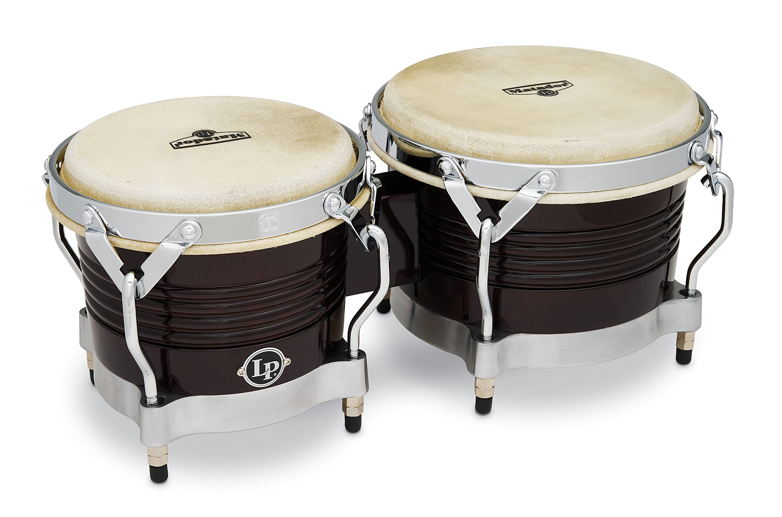 Amazon.com: Latin Percussion M201 LP Matador Wood Bongos - Dark