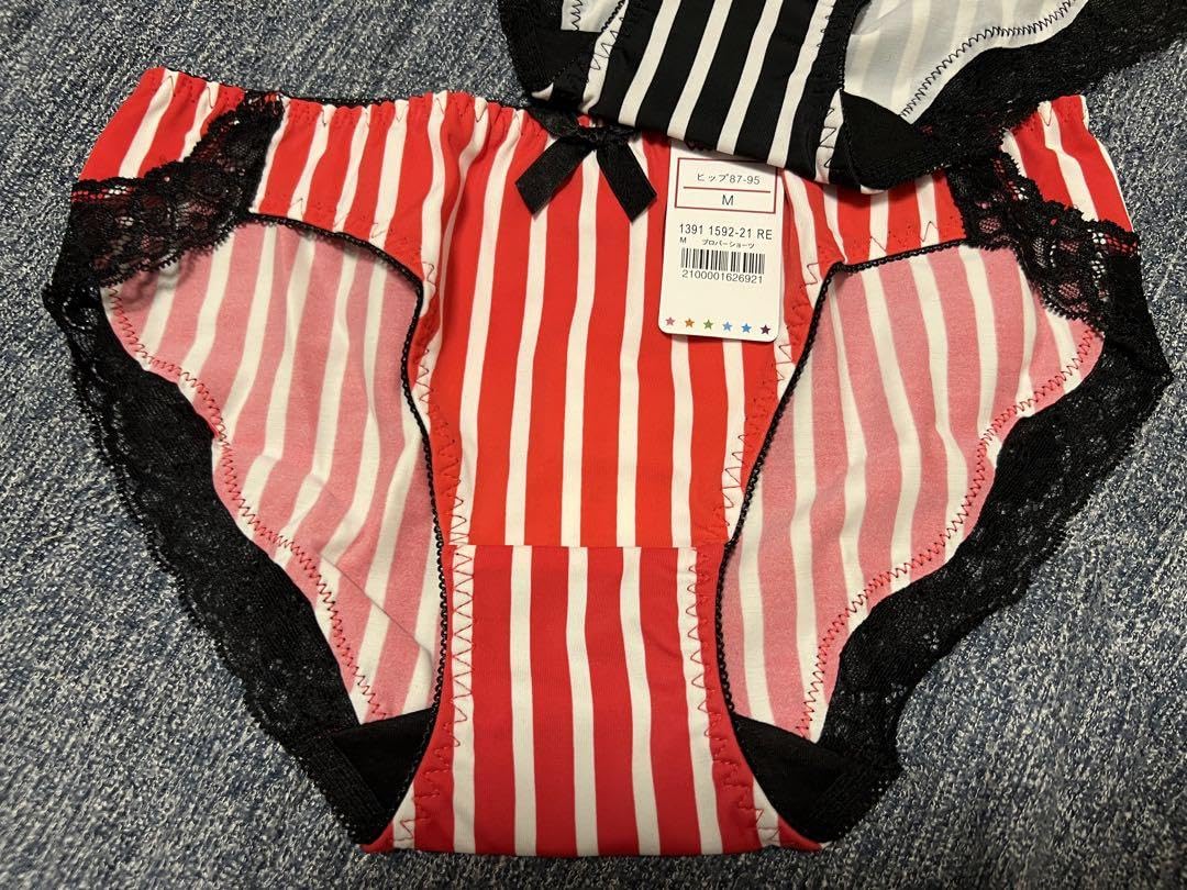 Amazon.co.jp: 2枚 エメフィール ショーツ M ストライプ ボーダー