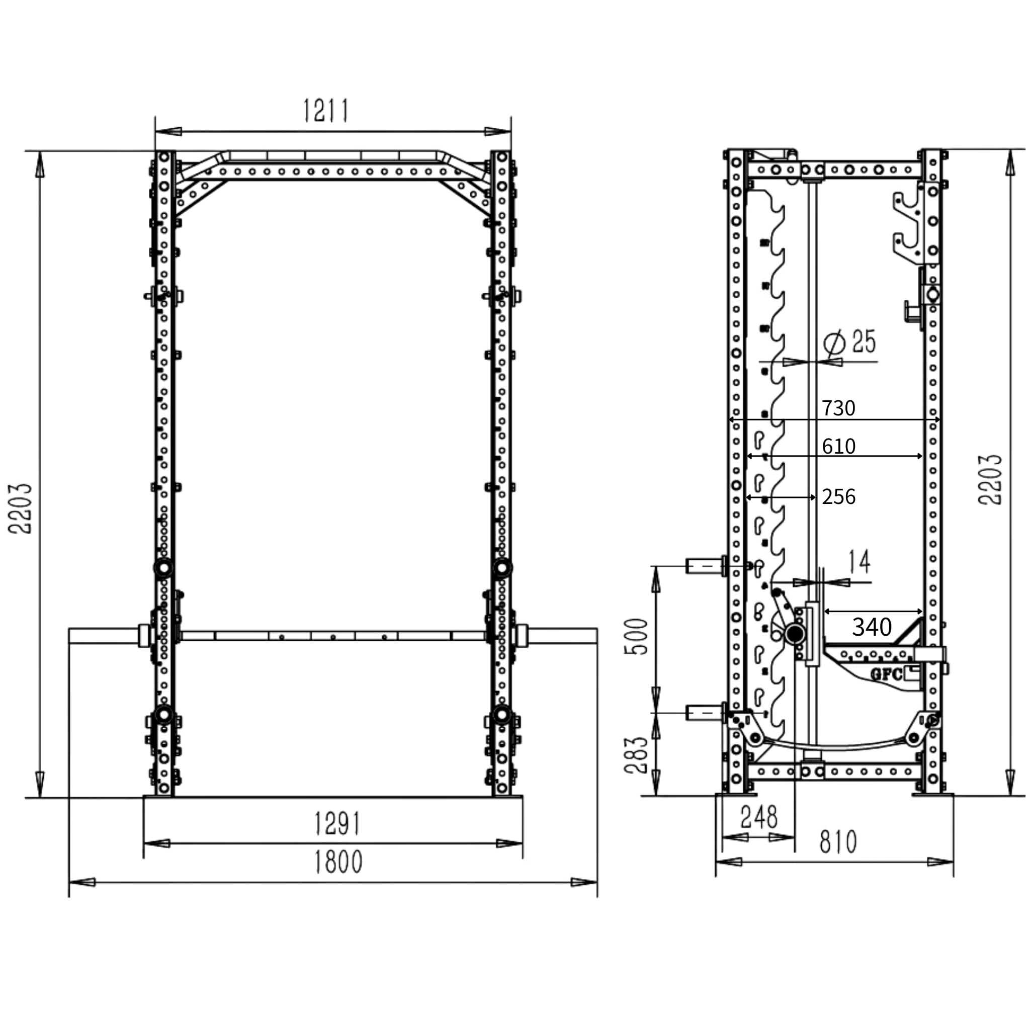 Amazon.co.jp: GentlemanFitnessClub GFC コンパクトパワーラック (01
