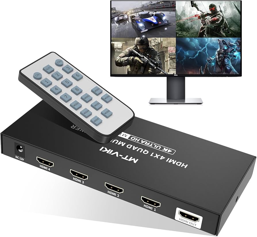 Amazon.com: MT-VIKI 4K HDMI Multiviewer 4x1 w/IR Remote, 4K@30Hz