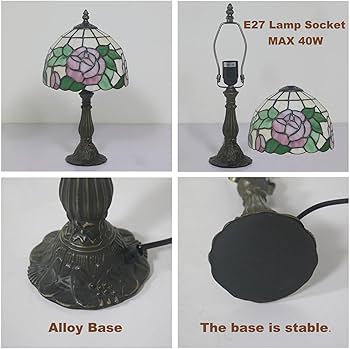 Amazon.co.jp : Uziqueif ステンドグラス 照明器具 ランプ インテリア