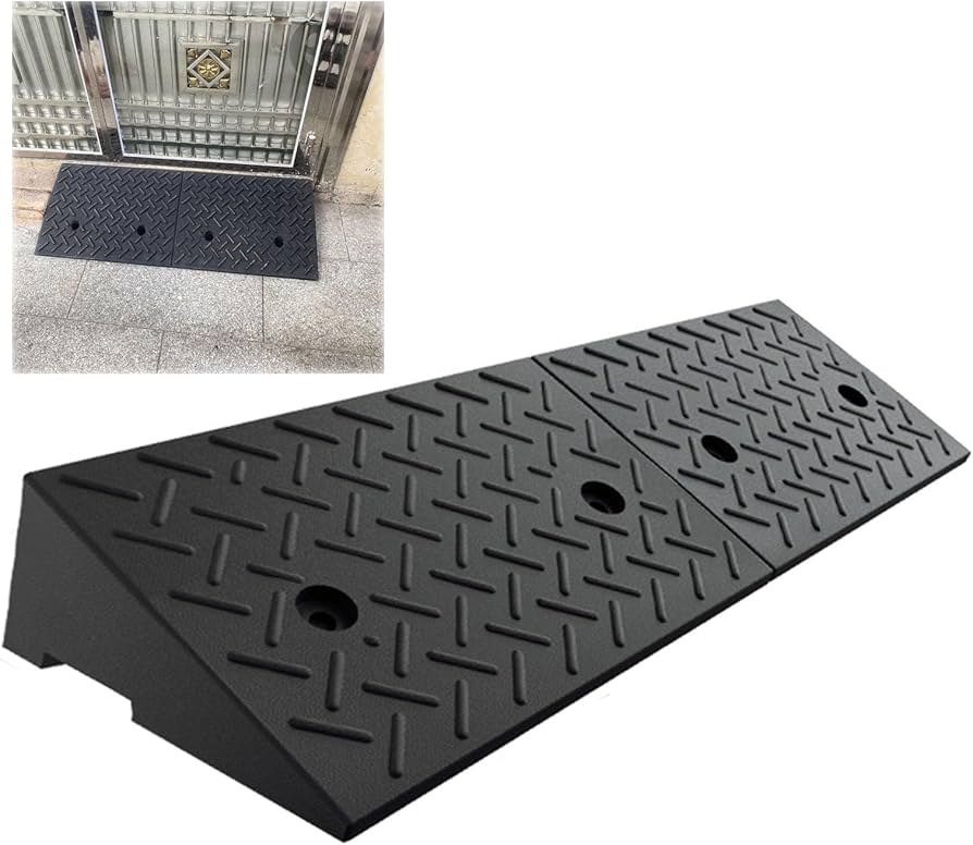 Amazon.co.jp: 段差解消スロープ ゴム製 高さ4cm-18cm 階段用 滑り止め