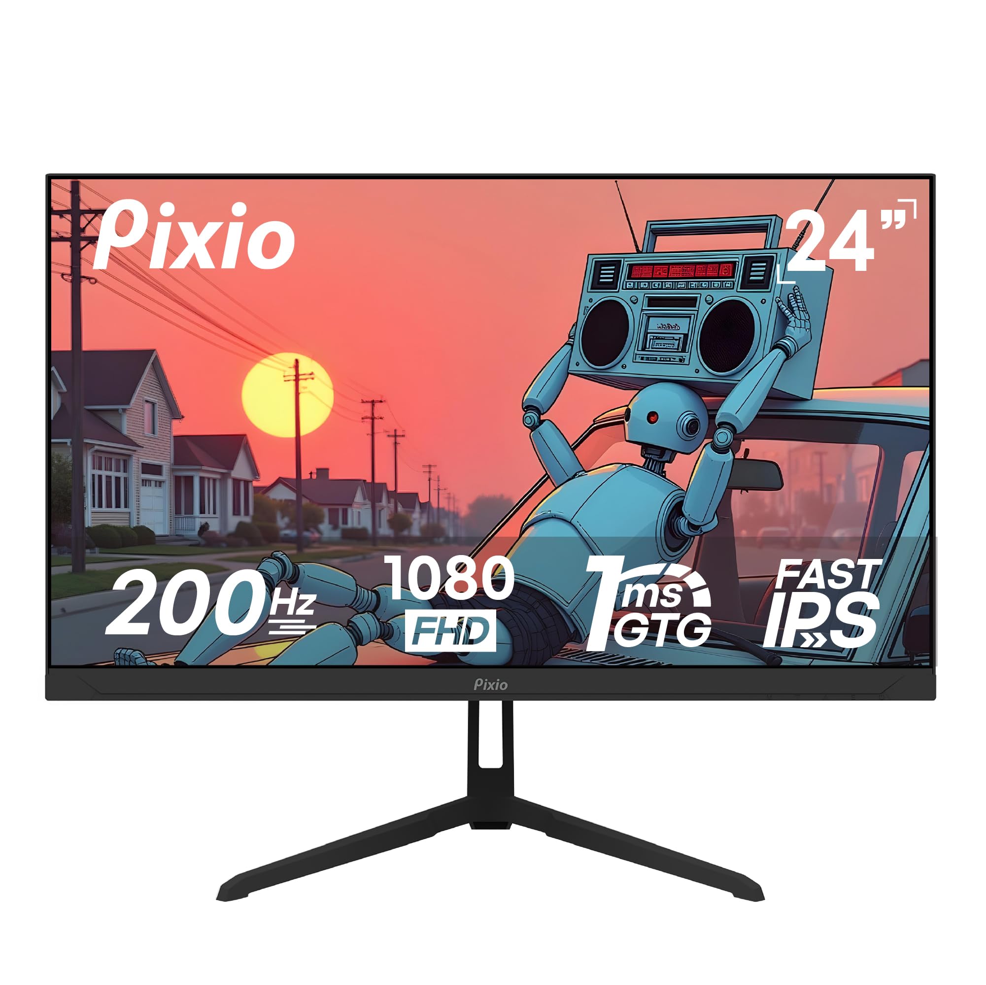 Amazon.com: Pixio PX248 Wave 24 inch 200Hz Refresh Rate FHD 1080p