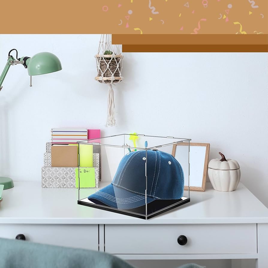 Amazon｜Barydat クリアハットディスプレイケース 長さ9.6インチ x 幅