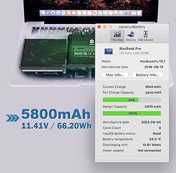 Amazon.com: MacBook Pro A1708 Battery A1713 for MacBook Pro 13