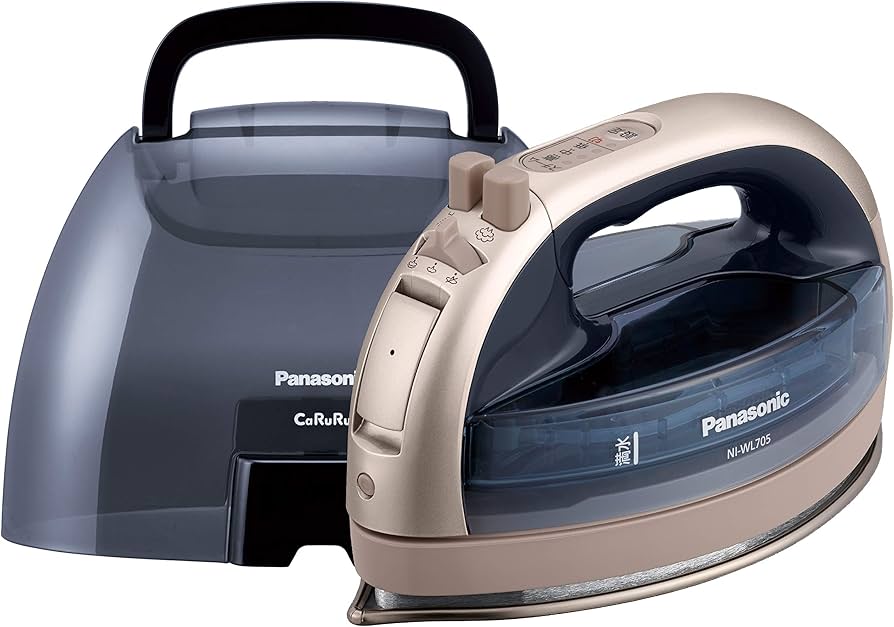 Amazon | パナソニック コードレススチームWヘッドアイロン ゴールド