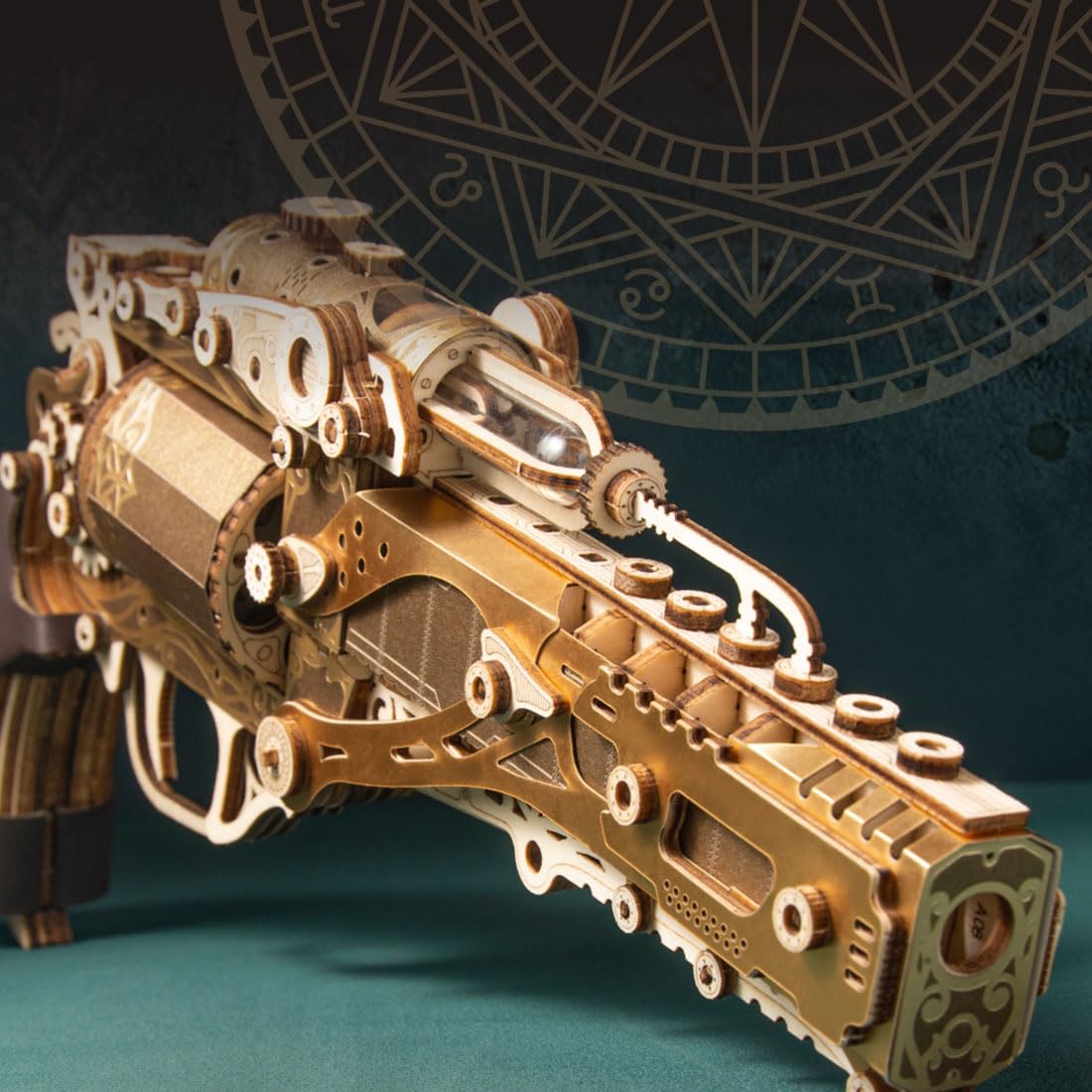 Amazon | 男性へのギフト、リボルバー3D木製パズルキット、木の弾丸と