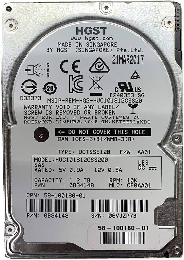 Amazon.com: HGST 1.2TB HDD 10K RPM 2.5