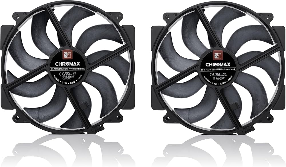 Amazon.com: Noctua NF-A14x25r G2 PWM Sx2-PP chromax.Black, Push