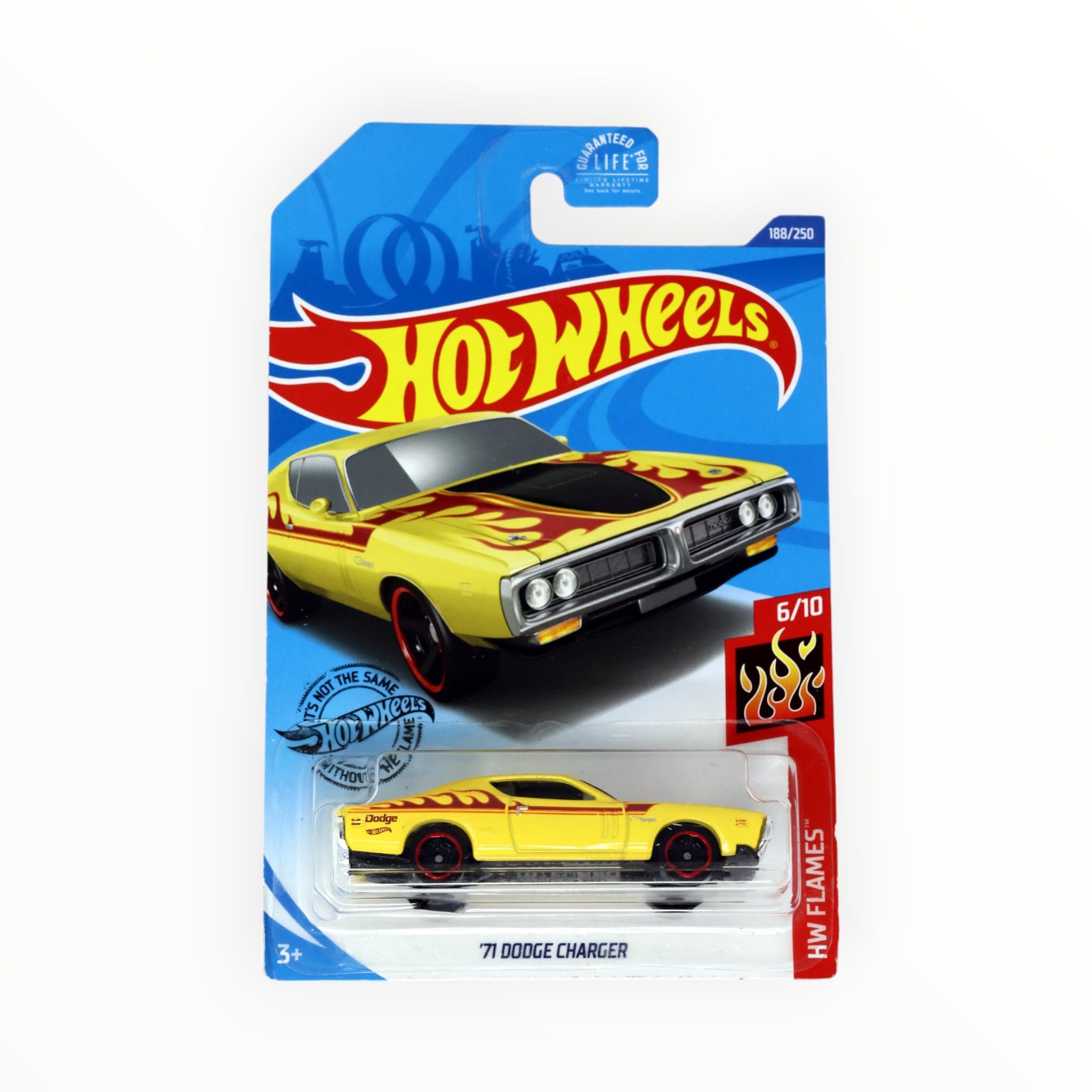 Amazon.com: Hot Wheels 2020 Hw Flames '71 Dodge Charger, Yellow