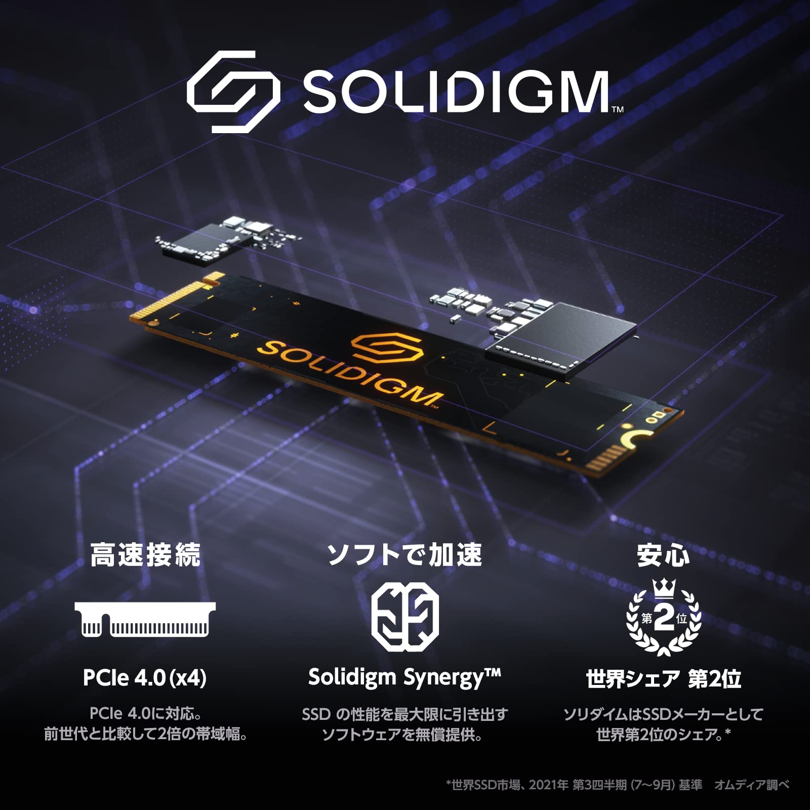 Amazon | ソリダイム Solidigm 内蔵 SSD P44 Pro 読込速度：7GB/秒