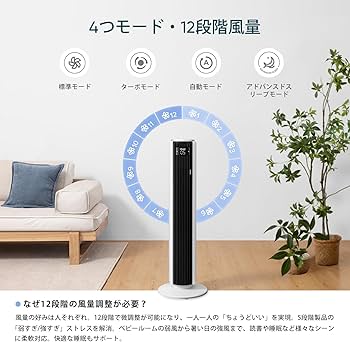 Amazon | 【節電対策】Levoit (レボイト) 扇風機 タワーファン 静音 DC
