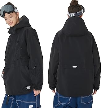 Amazon.com : SNOWVERB Womens Mens Baggy Anorak Half-zipper Snow