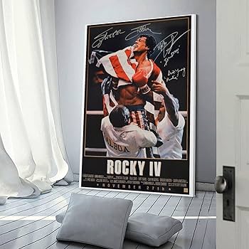 Amazon.co.jp: ロッキーIV映画ウォールアートレトロポスターHD サイン