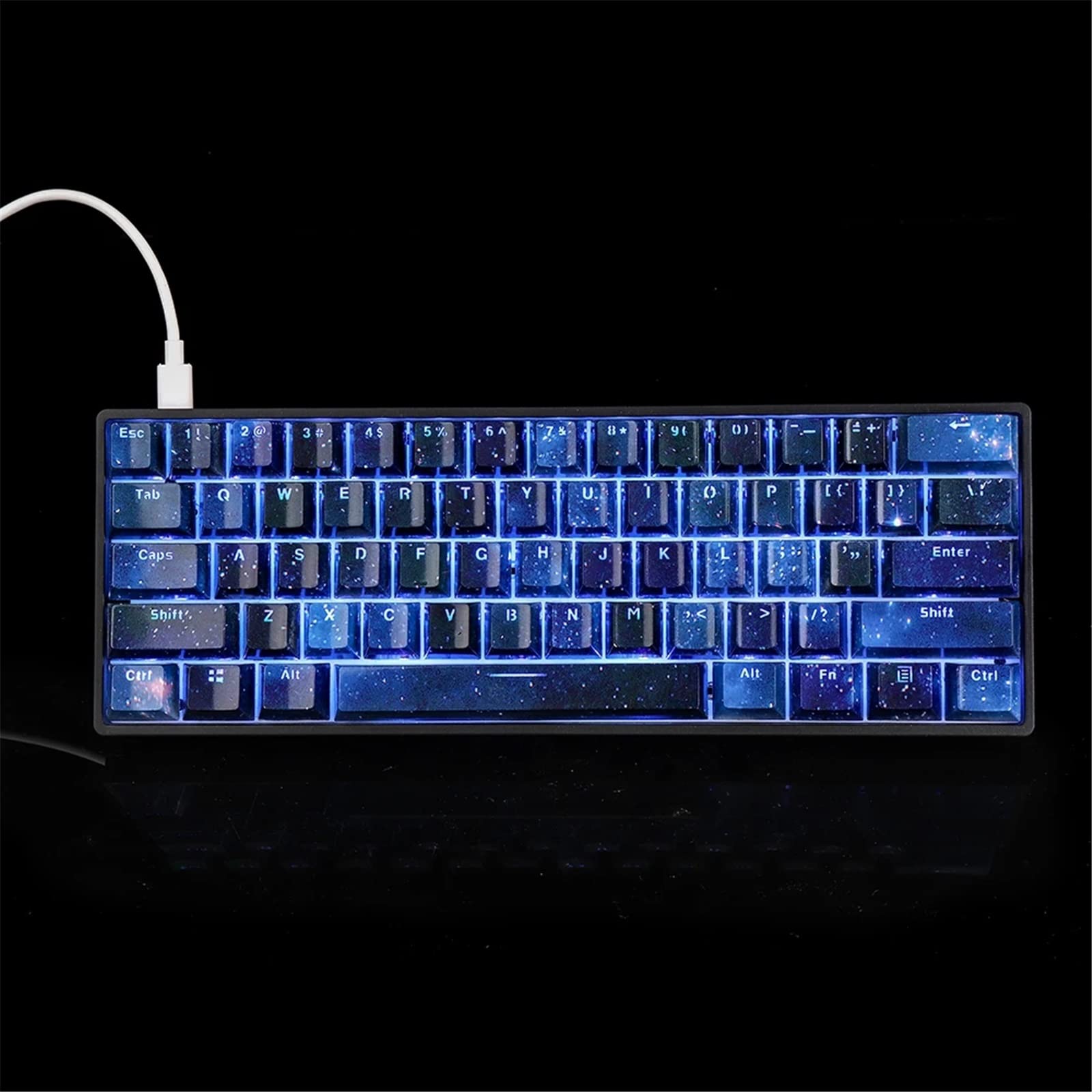 Amazon.co.jp: キーキャップセット 104 Keys Blue Starry Sky Keycap