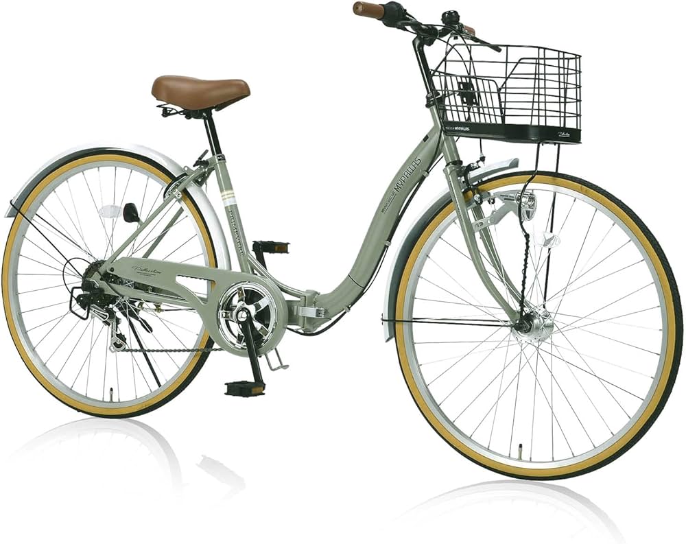 Amazon | MYPALLAS(マイパラス) 折畳シティサイクル26インチ LEDオート