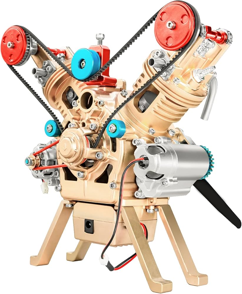 Amazon.co.jp: 【正規販売店】 Teching エンジン模型 2気筒直列4気筒