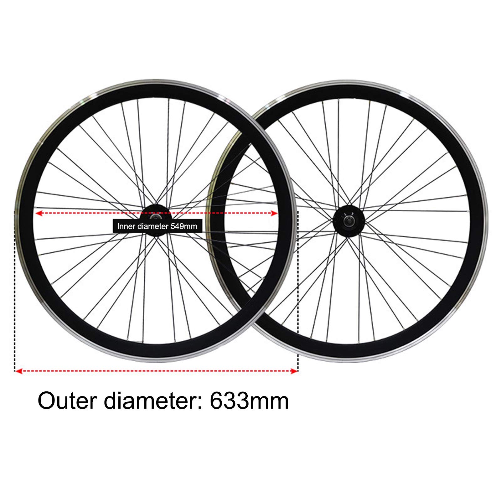 Amazon.co.jp: 700C 固定ギア自転車 ホイールセット 40mm ピストバイク