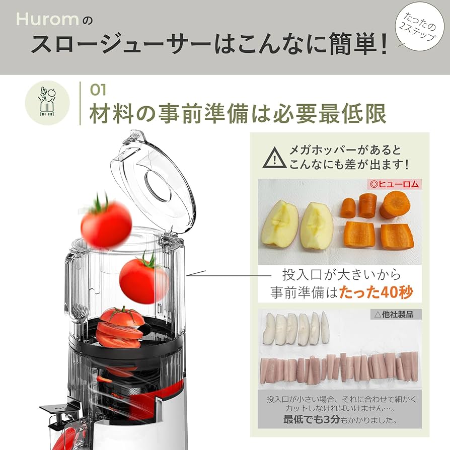 Amazon.co.jp: 【公式】ヒューロム コールドプレスジューサー H70ST