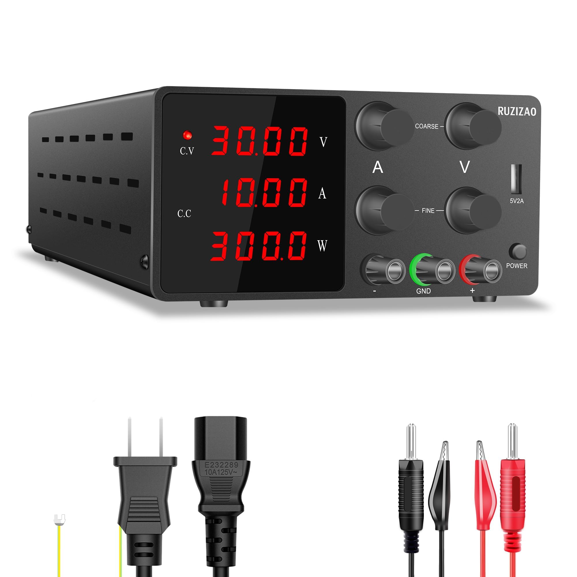 Amazon.co.jp: RUZIZAO 安定化電源 可変直流 DCスイッチング電源 0~30V