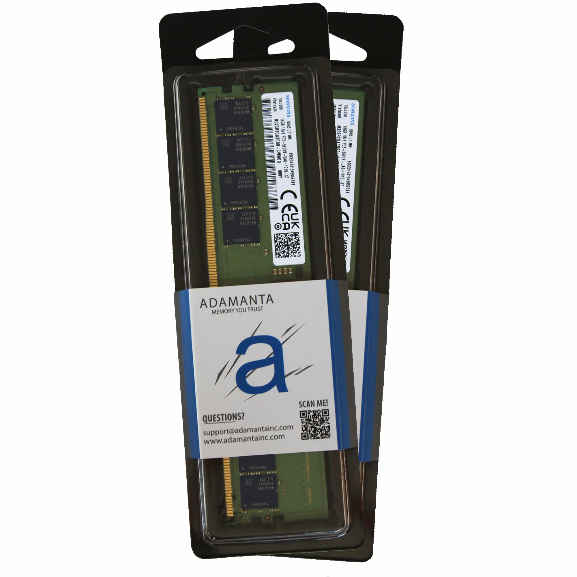 Sam Original 16 GB (2 x 16 GB) DDR5 5600 MHz (ou 4800 MHz PC5-38400)