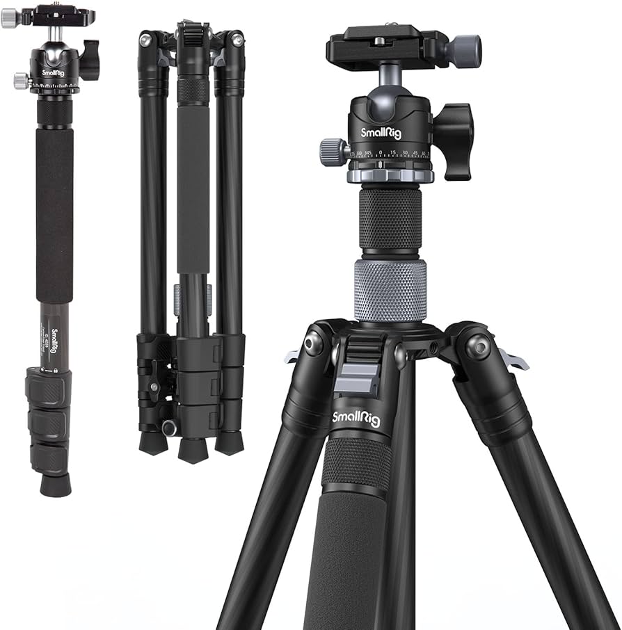 Amazon | SmallRig カーボンファイバー製三脚 センターポール付き 耐