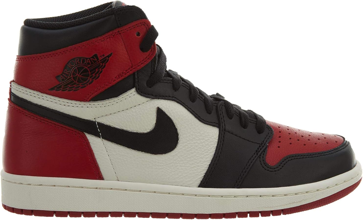 Amazon.com: Jordan Mens Jordan 1 Retro High 555088 610 Bred Toe