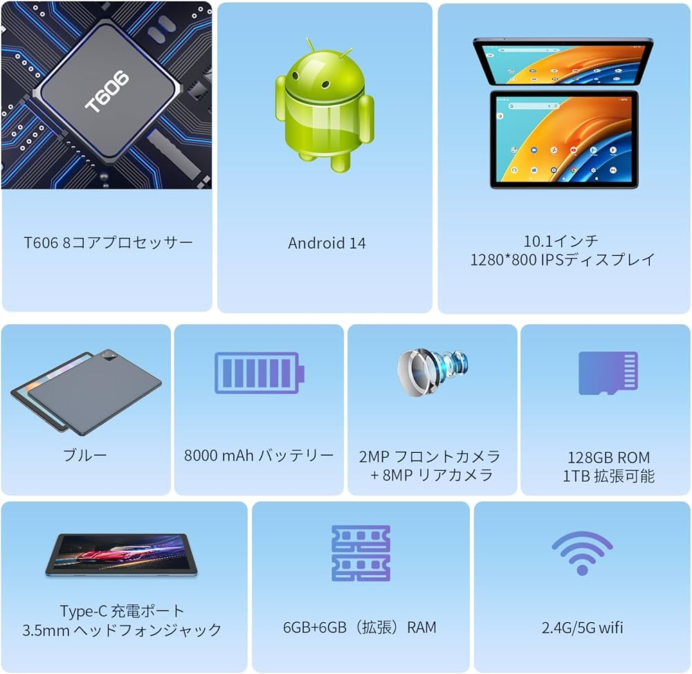 Amazon.co.jp: PRITOM TAB12 タブレット 10インチ Wi-Fiモデル 12GB（6