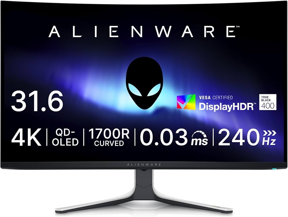 Amazon | Dell AW3225QF 32インチ 曲面 有機EL Alienware ゲーミング