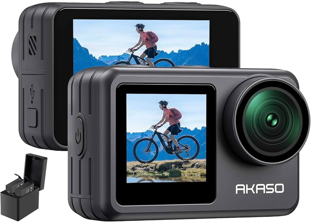 Amazon | AKASO Brave 7 LE アクションカメラ 4K60FPS 20MP IPX7本機