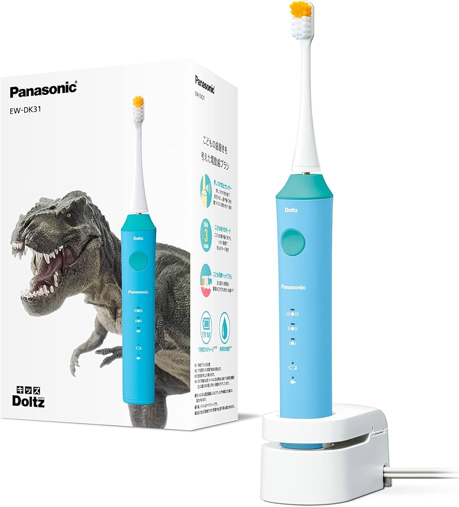 Amazon.co.jp: パナソニック 電動歯ブラシ キッズドルツ 青 EW-DK31-A