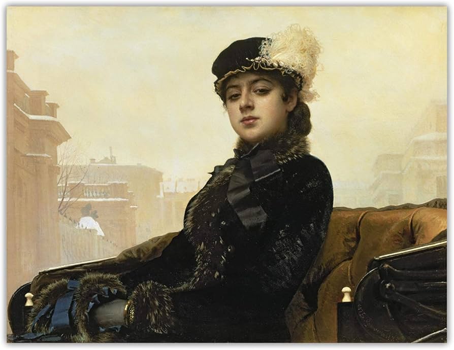 Amazon.co.jp: イワン・クラムスコイ「見知らぬ女の肖像」有名な絵画の