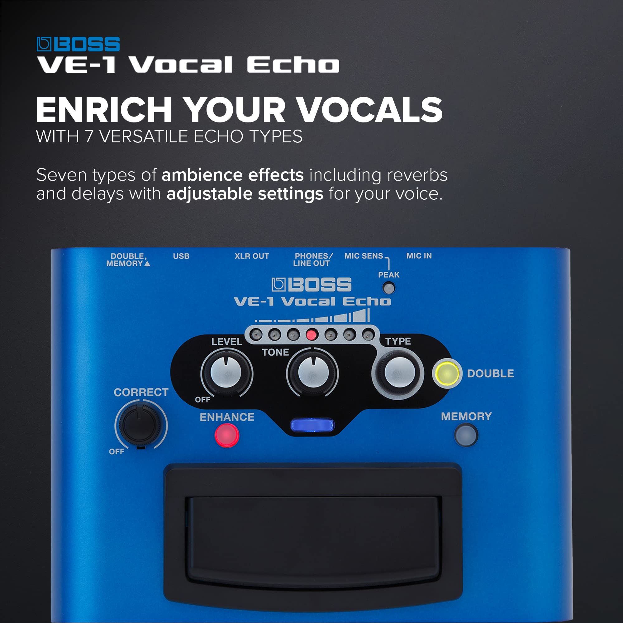 Amazon.com: BOSS VE-1 Vocal Echo for Singers and Vocalists