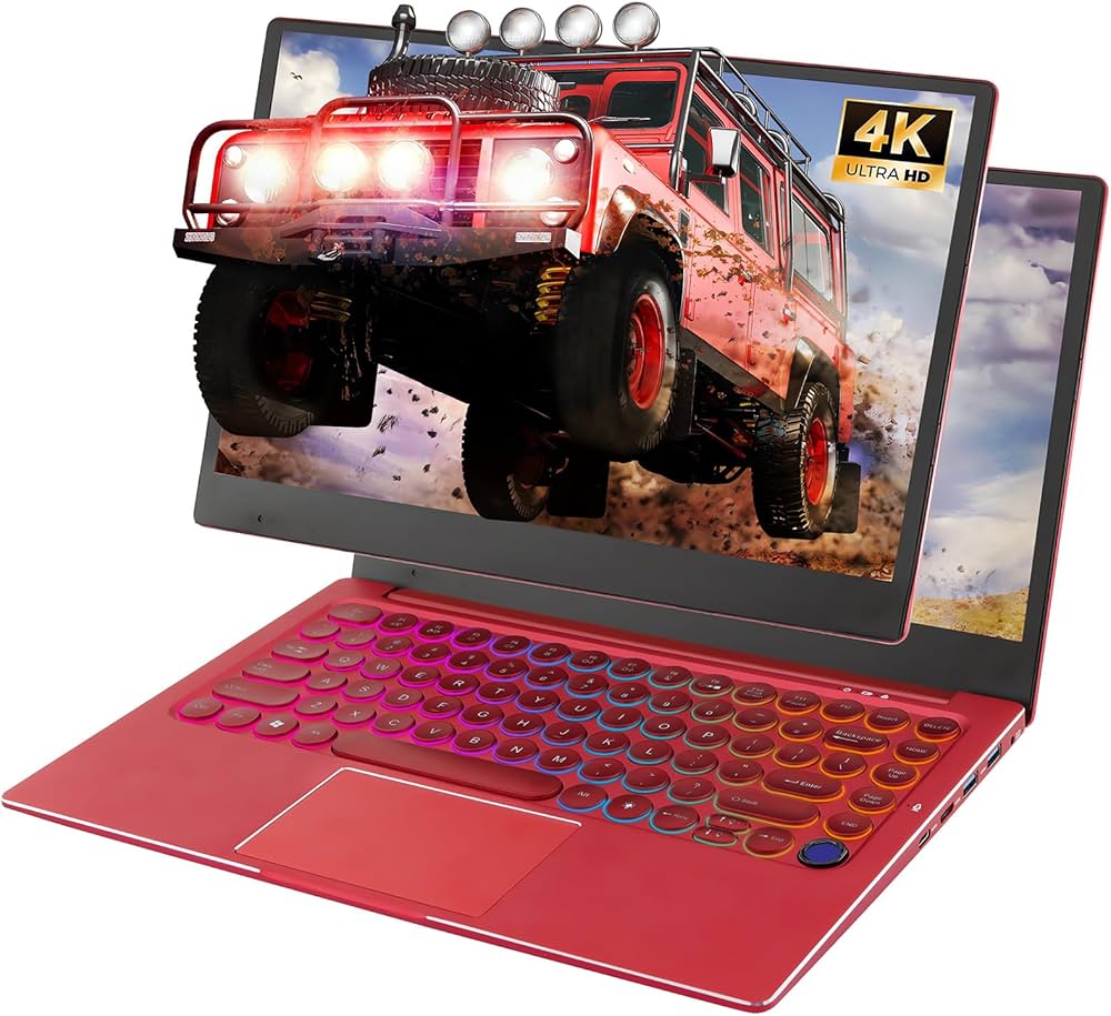 Amazon.co.jp: 【ESBOOK 2025 発売】ノートパソコン 赤 4K液晶IPS