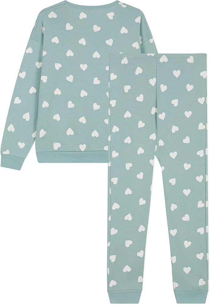 Amazon | [プチバトー] 長袖パジャマ A0812 ライトグリーン／オフ