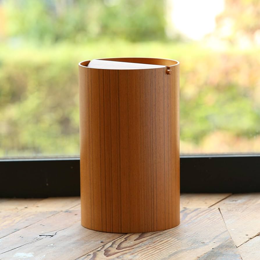 Amazon｜SAITO WOOD ごみ箱 ダストボックス 回転蓋 954TA 11L チーク