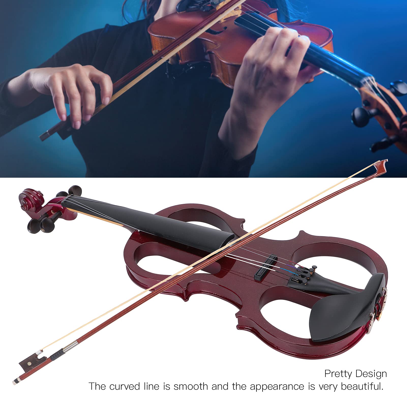 Amazon | 電子バイオリン エレクトリックバイオリン 4/4サイズ 調整