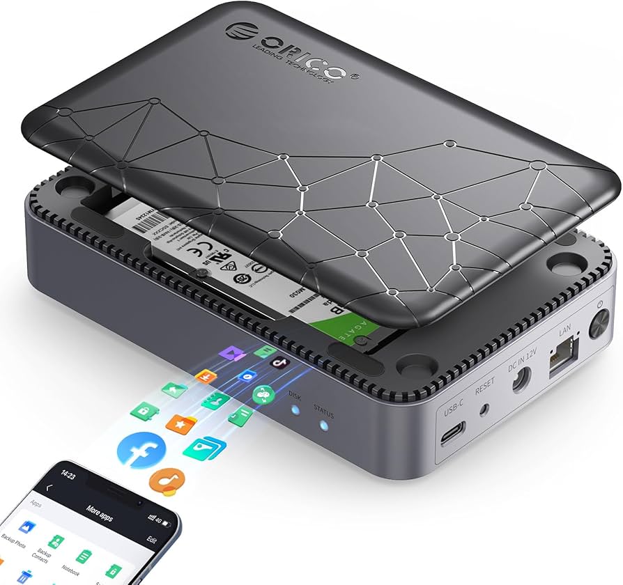 Amazon.com: ORICO NAS 和私有雲,適用於2.5 吋SATA HDD/SSD NAS 儲存