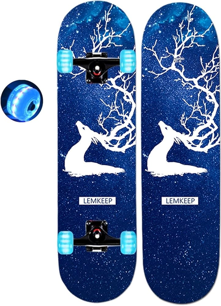 Amazon.co.jp: スケートボード かわいい 7層カエデ材 デッキ スケボー