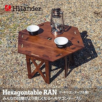 Amazon | Hilander(ハイランダー) ヘキサゴンテーブル RAN RAN