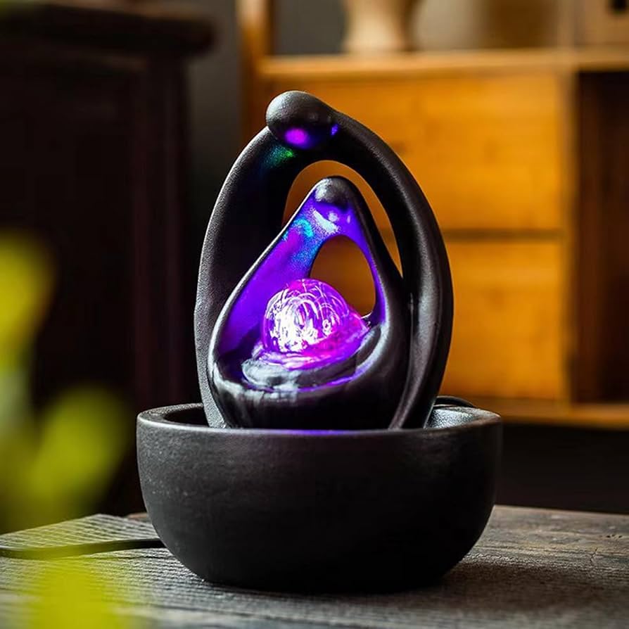 Amazon.co.jp: ミニ噴水 卓上噴水 クリエイティブ ファッション 水晶玉