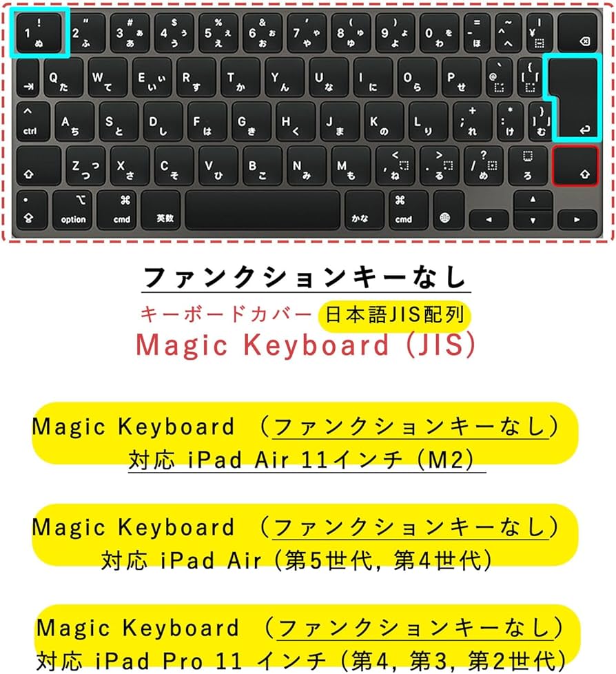 Amazon.co.jp: [ファンクションキーなし] iPad Magic Keyboard 用 日本