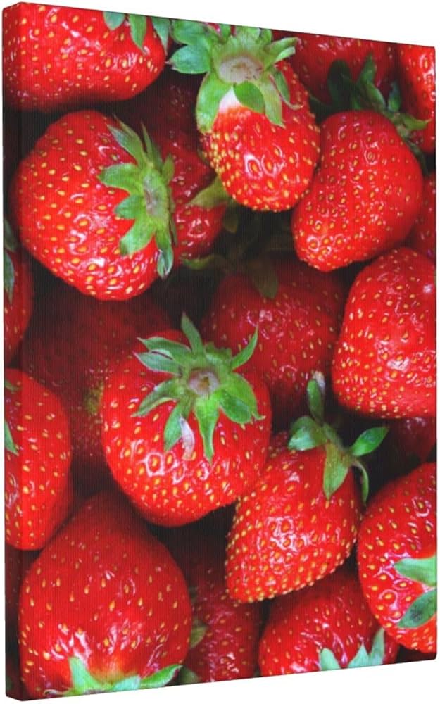 Amazon.co.jp: イチゴ柄 いちご 苺 アートポスター アートパネル