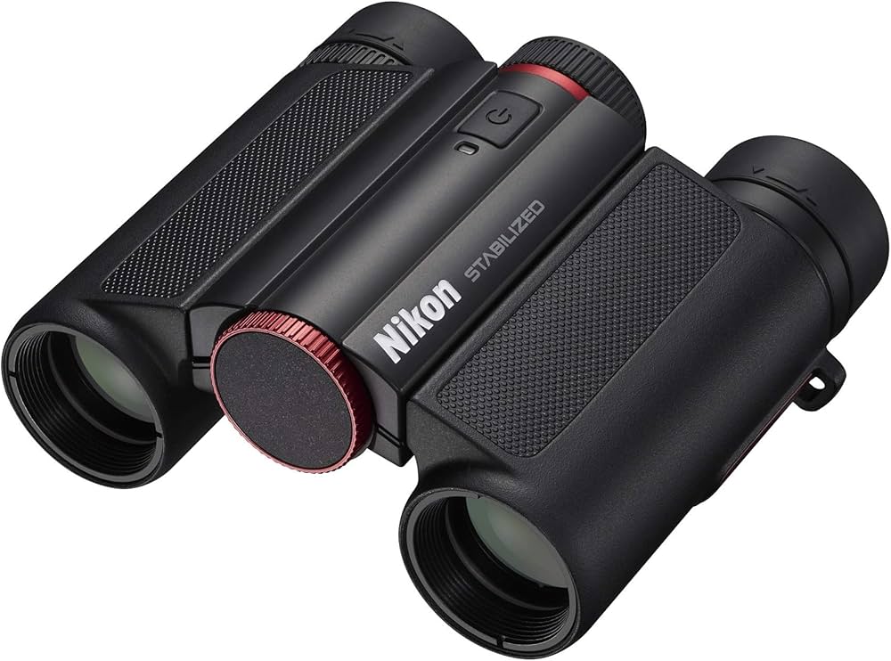 Amazon | Nikon 防振双眼鏡 10x25 STABILIZED RED 手ブレ補正付き 10倍