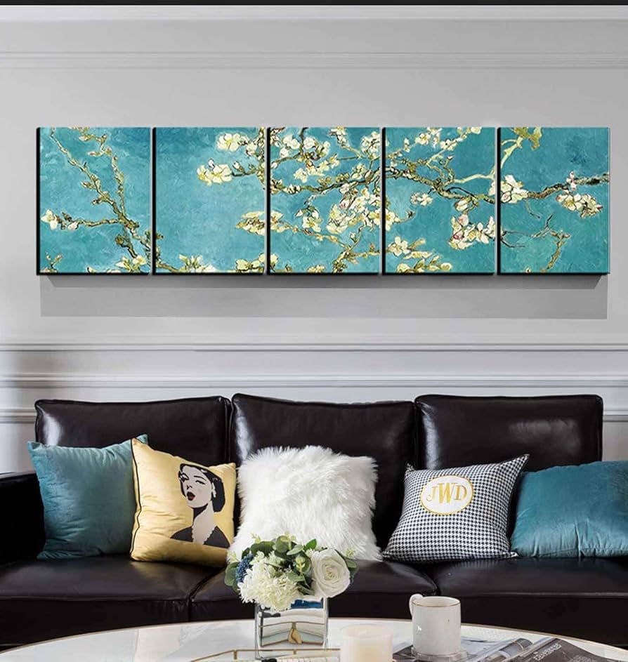 Amazon.co.jp: 【開運絵画】ゴッホ 複製画 手書き 油絵 サイズ L【横長