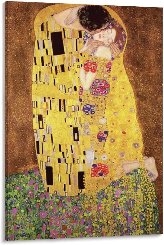 Amazon.co.jp: Gustav Klimtグスタフ・クリムト絵画作品『接吻,1907